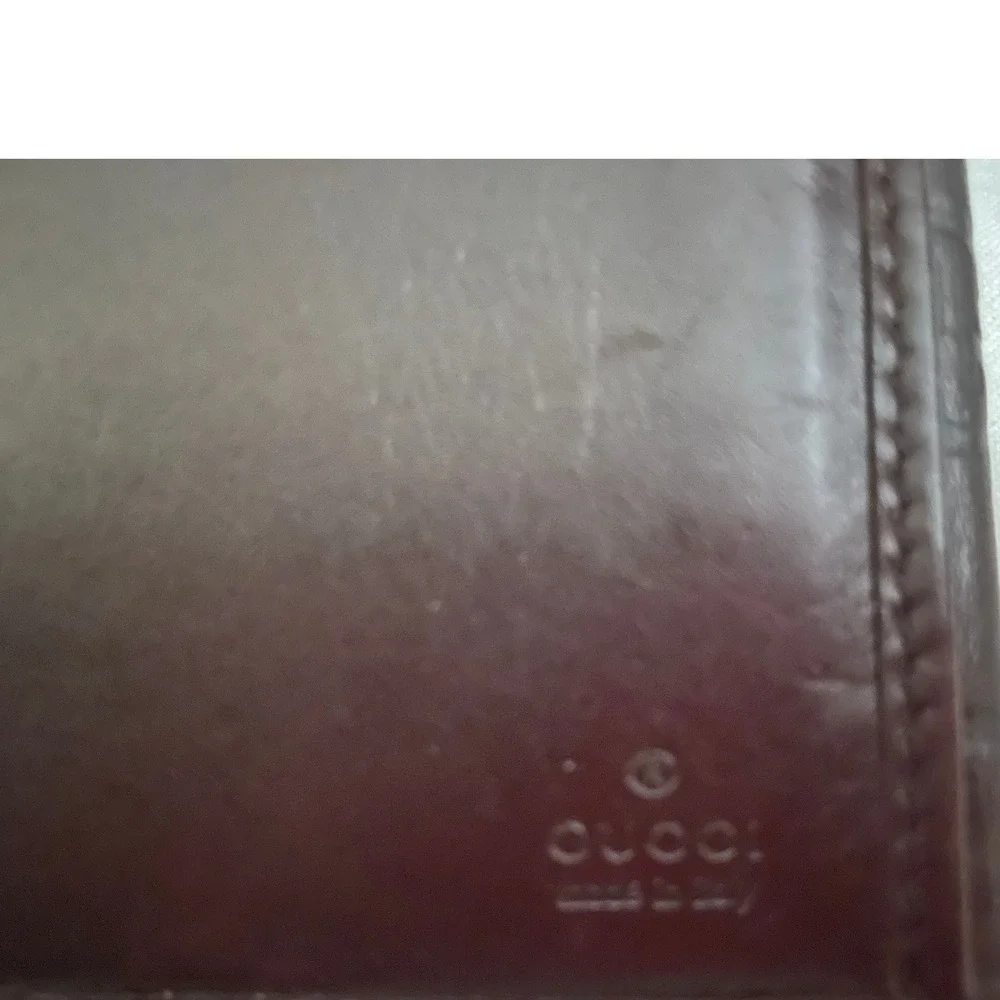 Gucci Dark Brown Guccissima Leather Long Continental Wallet Monogram Logo #665 - Picture 6 of 10